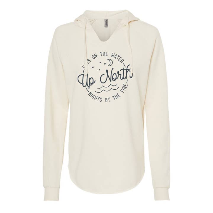 Sweat à capuche Days on the Water pour femmes. Os. pour la vente par Up North Boutique