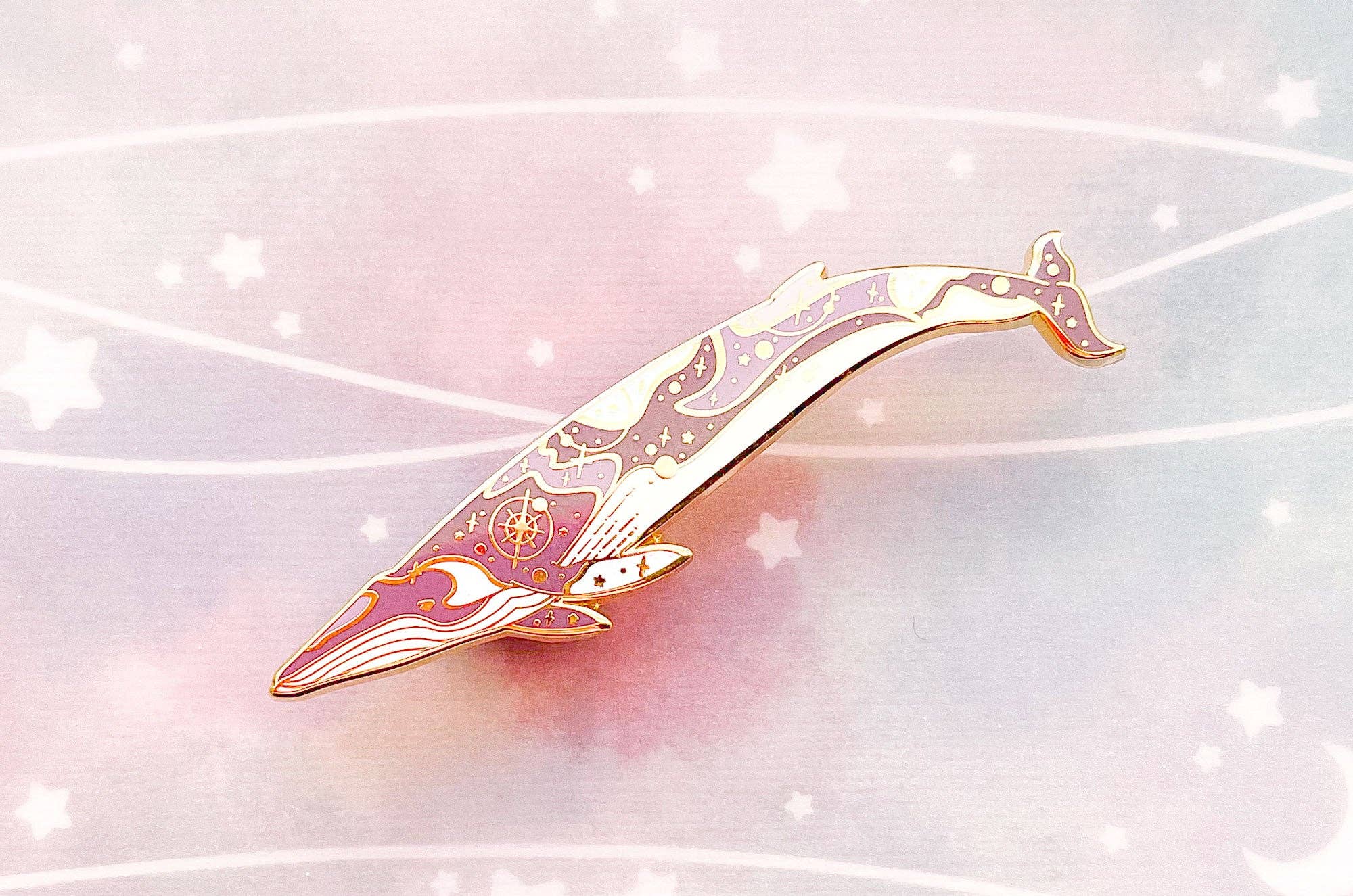 Alum and Ink - Wholesale Lapel Pin/Button - Omura's Whale (Halos Among the Stars) Enamel Pin6