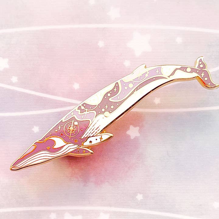 Alum and Ink - Wholesale Lapel Pin/Button - Omura's Whale (Halos Among the Stars) Enamel Pin6