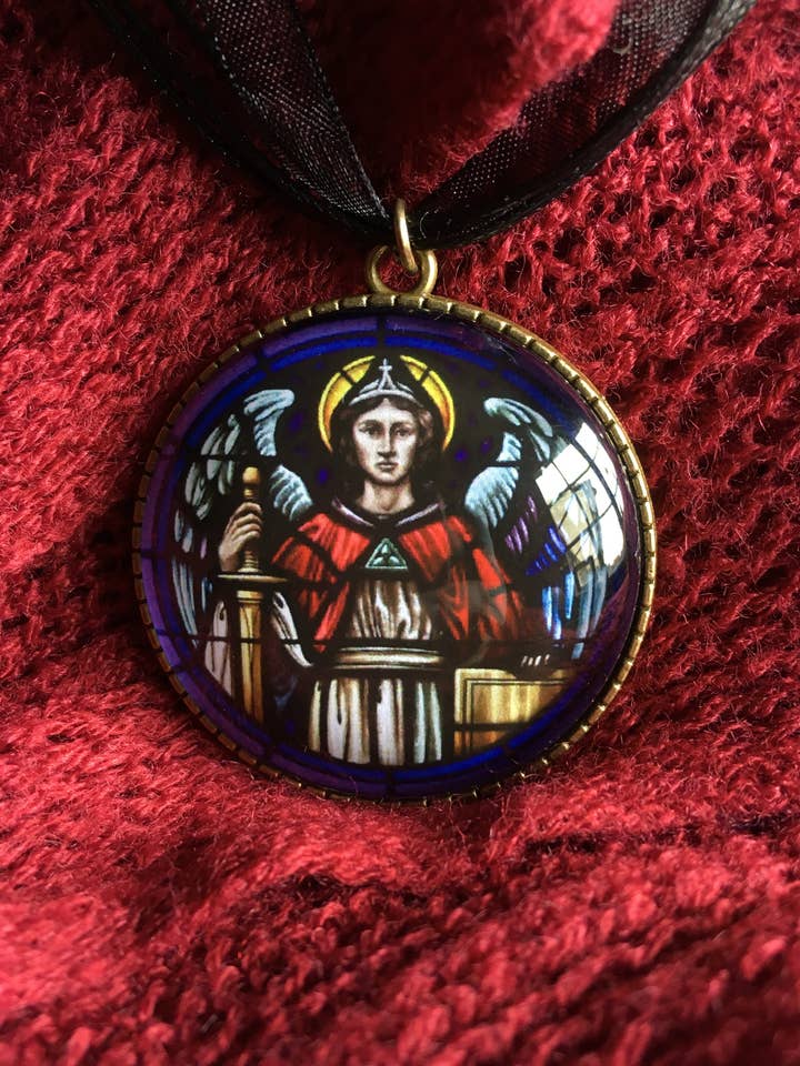 Ärkeängeln Michael hänge - Archangelpendant EP011 för wholesale av Elysium Pendants