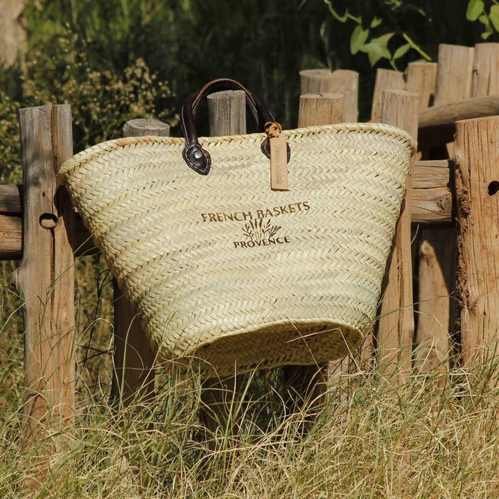 French Baskets - Wholesale Bag Strap - Unisex - Straw Bag with Hot-Stamped French Baskets Provence Logo