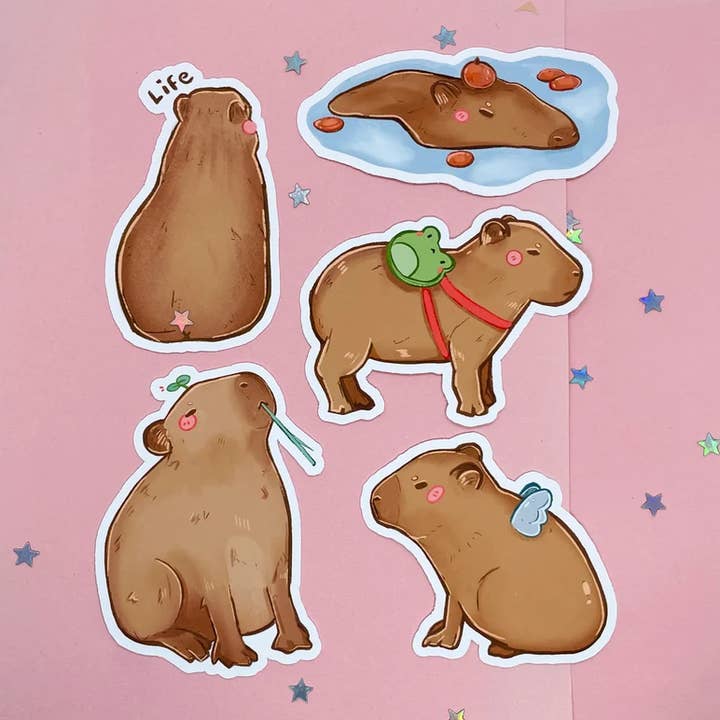 BubblesArtCraft - Wholesale Sticker - Capybara Stickers | Sticker Pack | Laptop Sticker | Vinyl1