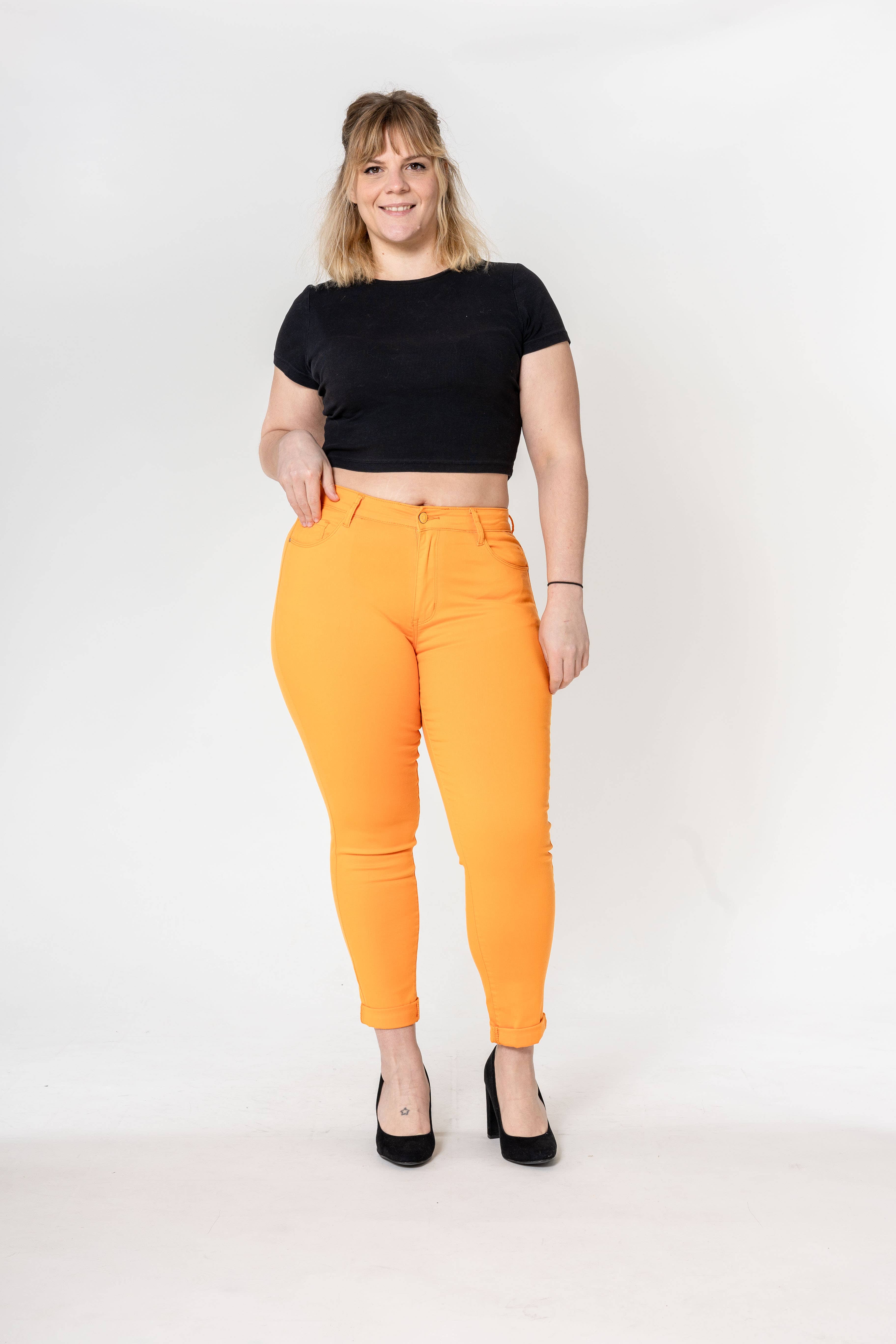 Nina Carter – Calças - Mulher por atacado – Tamanho Plus Curve Plus Tamanho Voltar ao Pescoço P19997