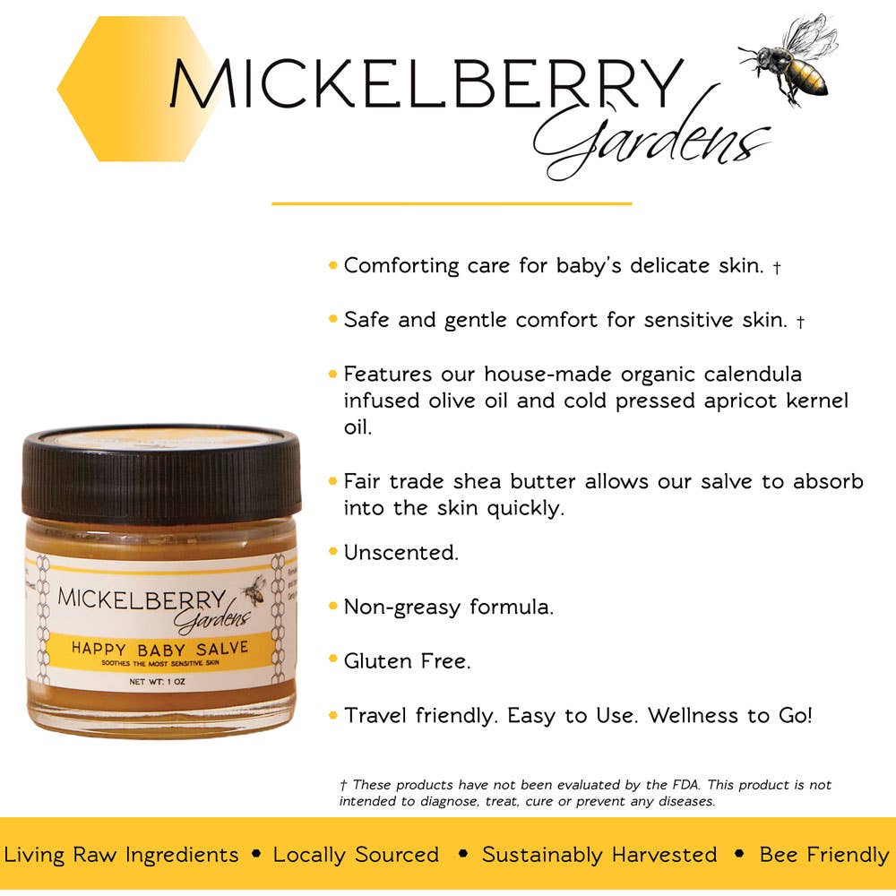 Mickelberry Gardens - Wholesale Healing Salve/Balm/Cream - Happy Baby Salve — unscented for sensitive skin1