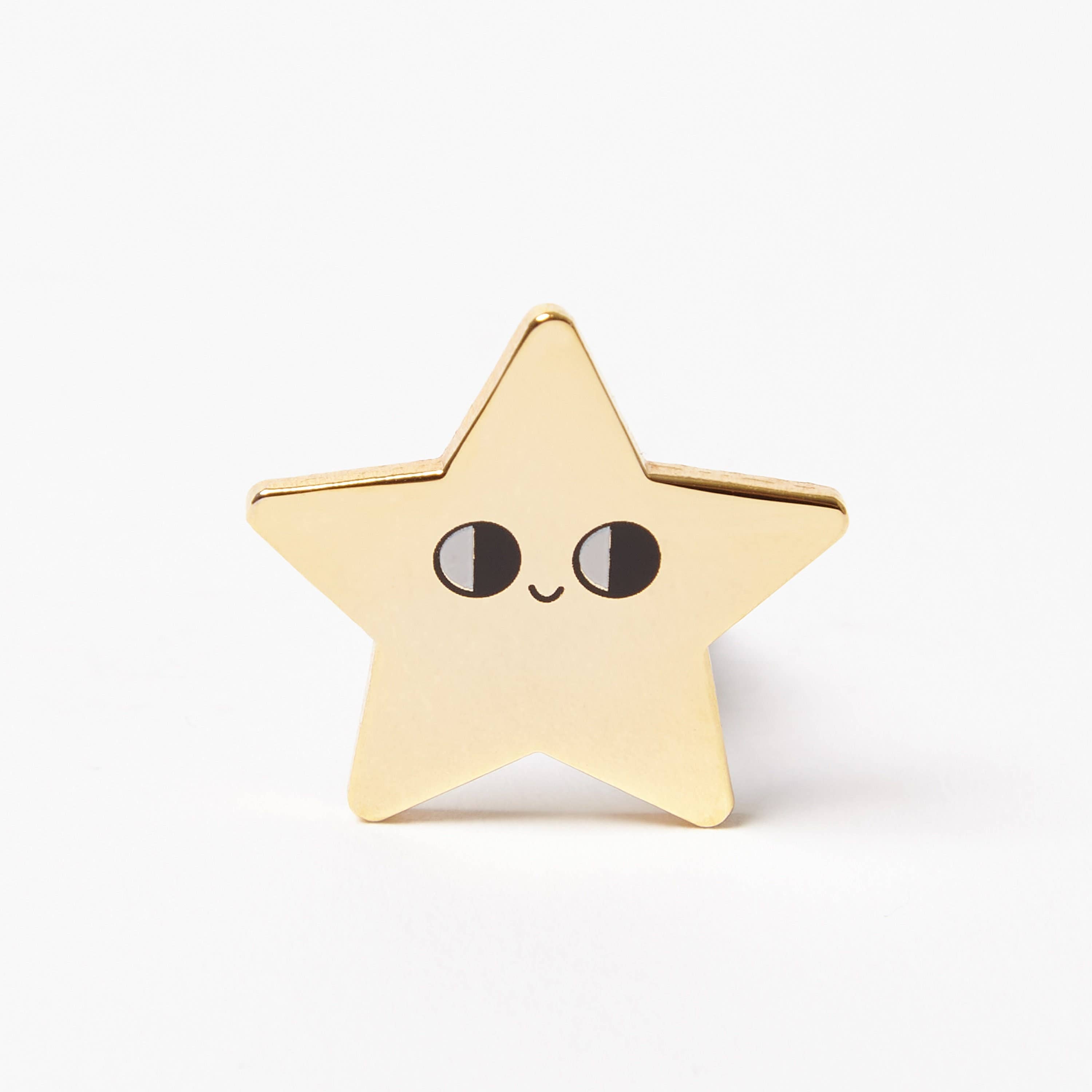 Higglebees – wholesale Lapel pin/button – Gold Star - Enamel Pin Badge5