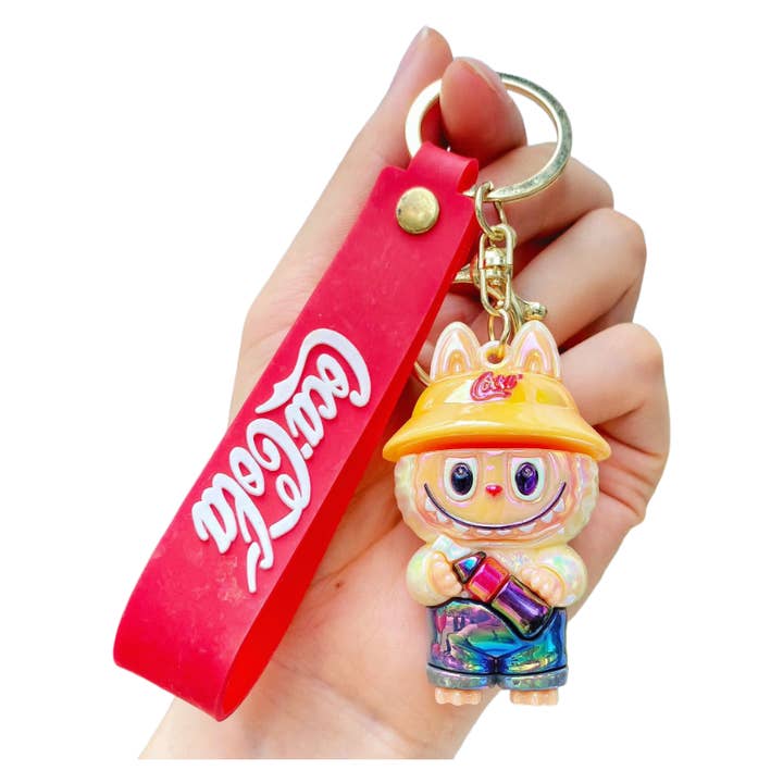 Auraquise - Wholesale Keychain - Kids - Monster Cola Shape Silicone Keychain Various Character5