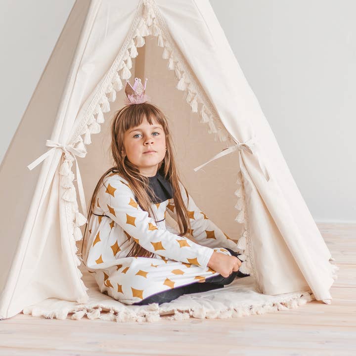 MINICAMP - Wholesale Tent - Kinderen - MINICAMP Boho kindertipi met kwastjes4