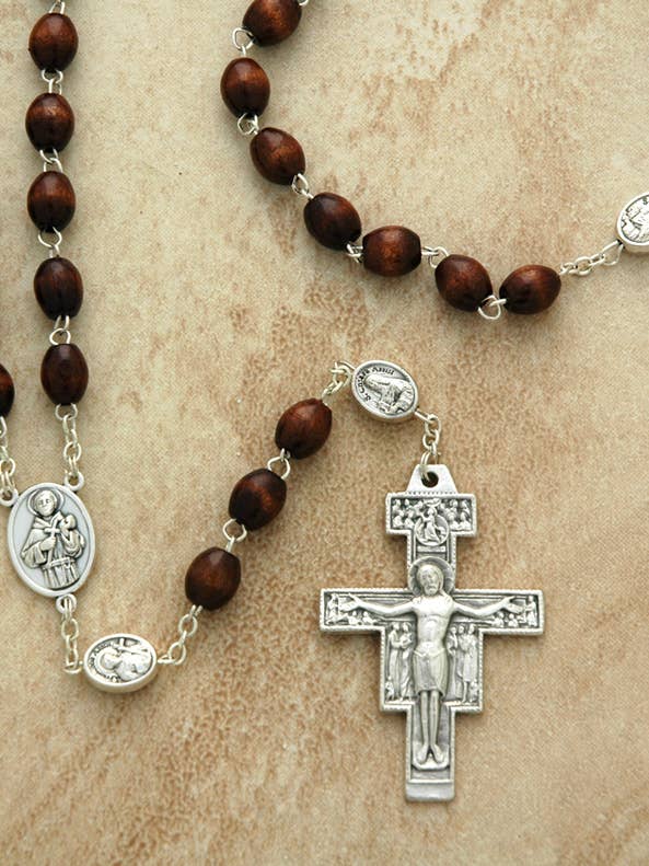 DR1014FC- Rosenkranz des Heiligen Franziskus und Klara für den Großhandel von Contreras Designs