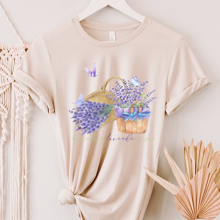 Lavender T shirt / Lavendere Life for wholesale by One Nine