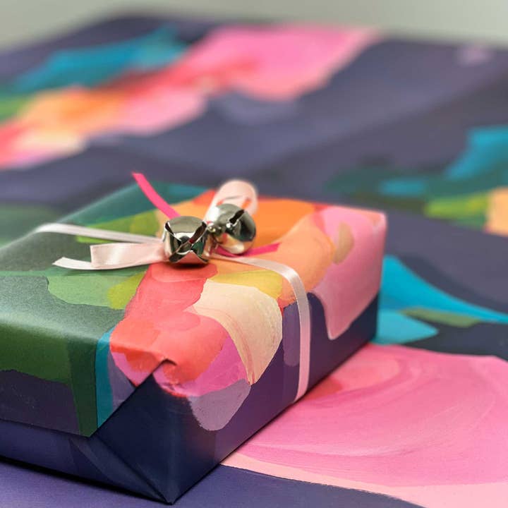 Susannah Bleasby Art - Wholesale Flat Wrap - Art gift wrap | Flat wrapping paper | Purple gift wrap1