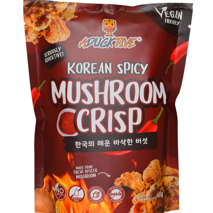 Asian Snacks - Wholesale Chips - MUSHROOM CRISPS - KOREAN SPICY FLAVOR - 40 GRAMS1