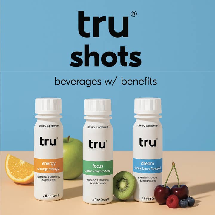 Tru - Wholesale Sports/Energy Drink - Tru Energy Wellness Shots, Orange Mango (Pack of 12)