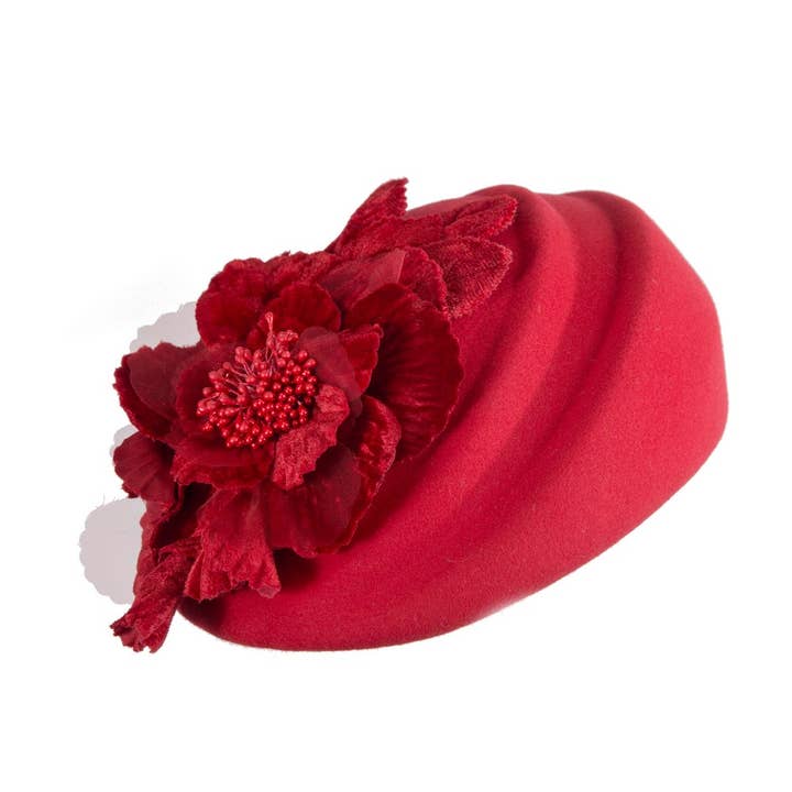 Max Alexander by Cupids Millinery Melbourne - Wholesale Fascinator hat – Women's - Wool Hat with Floral Accent – Winter Elegance13