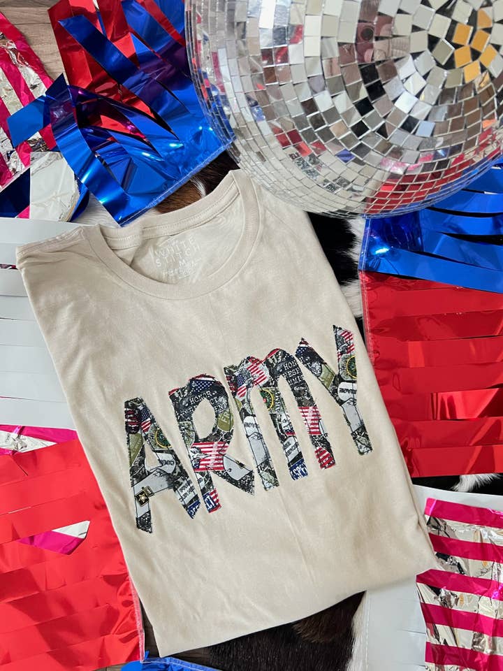 The White Stitch - Wholesale T-shirt – women's - ARMY | Handmade Tee1