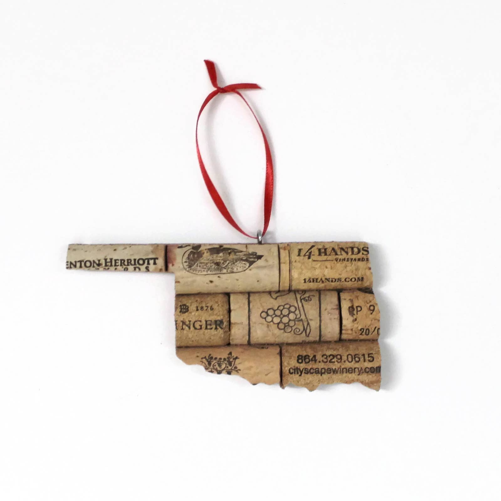 Desert Coastal Studios - Wholesale Ornament - Pick Your State Wine Cork Ornament - Gift for Wine Lover17
