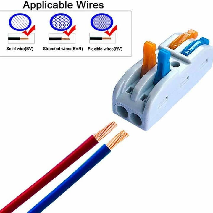 Ledsone - Wholesale Craft Supplies - 2/3 Way Electrical Connectors Wire Block Clamp Clip Fast