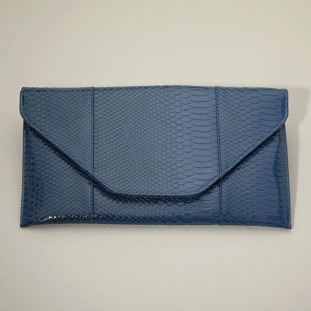 Sensibling Corp. - Wholesale Clutch Bag - Women's - Snake Skin Patterned Envelope Clutch / Shoulder Bag9