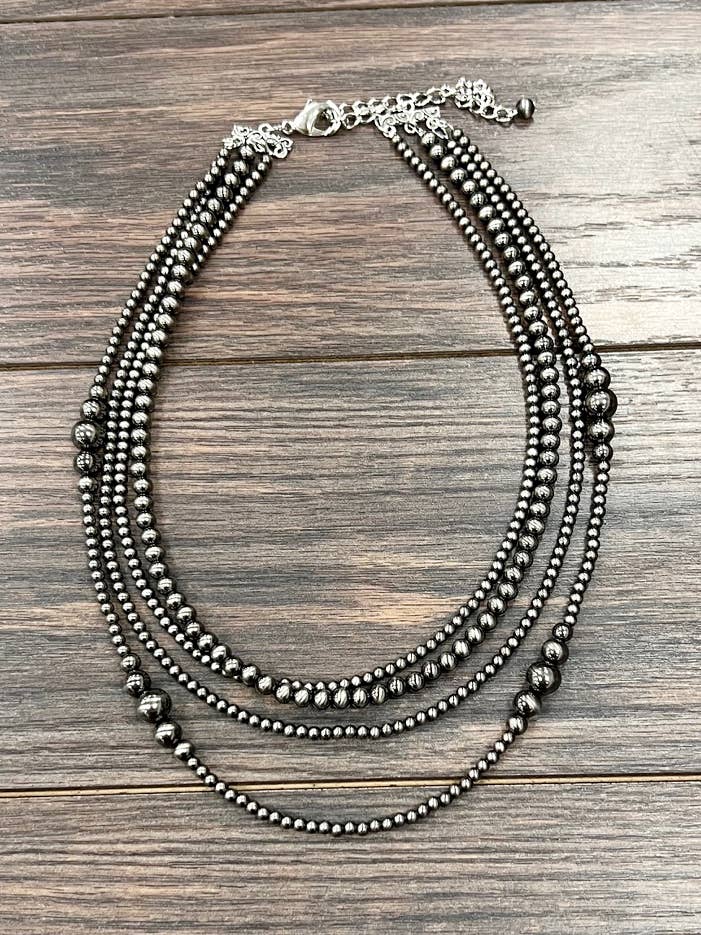 739451, Handmade 22" Polish Navajo Bead Necklace for wholesale by ISAC Trading Inc