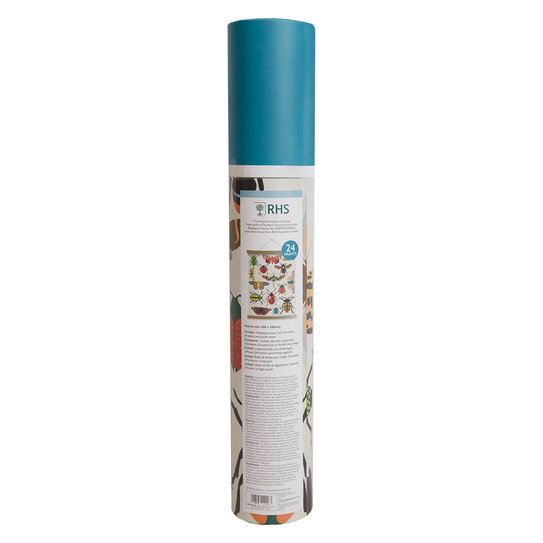 West Design Products – wholesale Craft supplies – Royal Horticultural Society Paint By Numbers Kit, Bug Study1