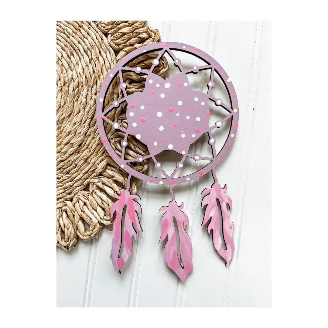 Country Roads Rustic Decor - Wholesale DIY Craft Kit - Dreamcatcher (Unfinished DIY Wall Hanging Kit)