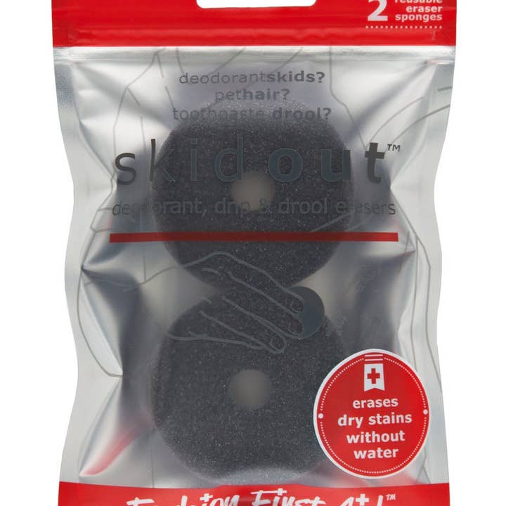 Fashion First Aid - Wholesale Cleaning Sponge - Skid Out Deodorant, Drip & Drool Eraser Stain Remover Sponge