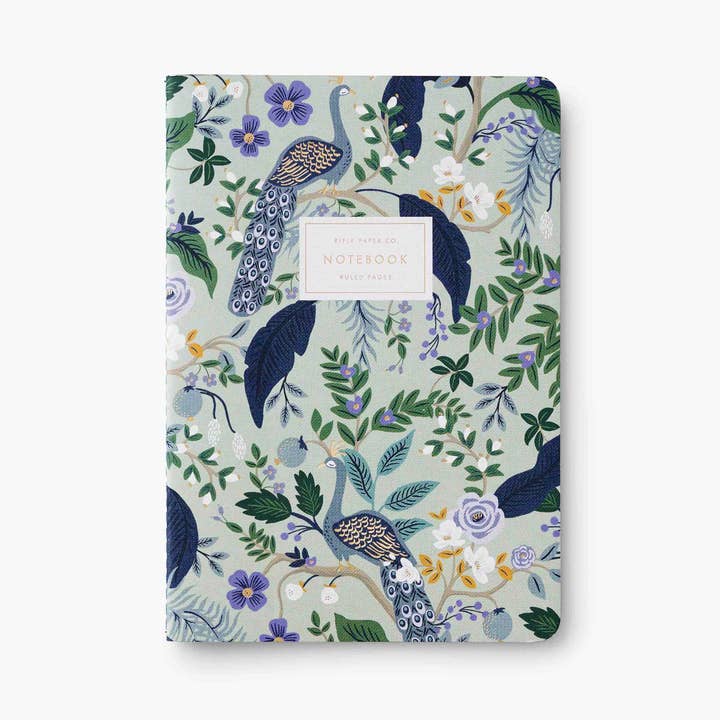 Rifle Paper Co. - Wholesale Notebook - Assorted Set of 3 Peacock Notebooks