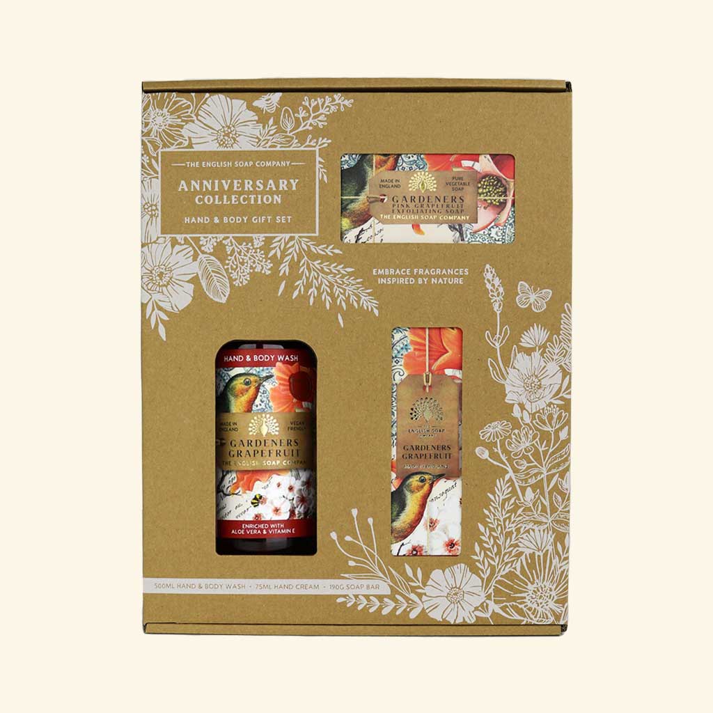 The English Soap Company – wholesale Bath & body set – Anniversary Gardeners Grapefruit Hand and Body Gift Box