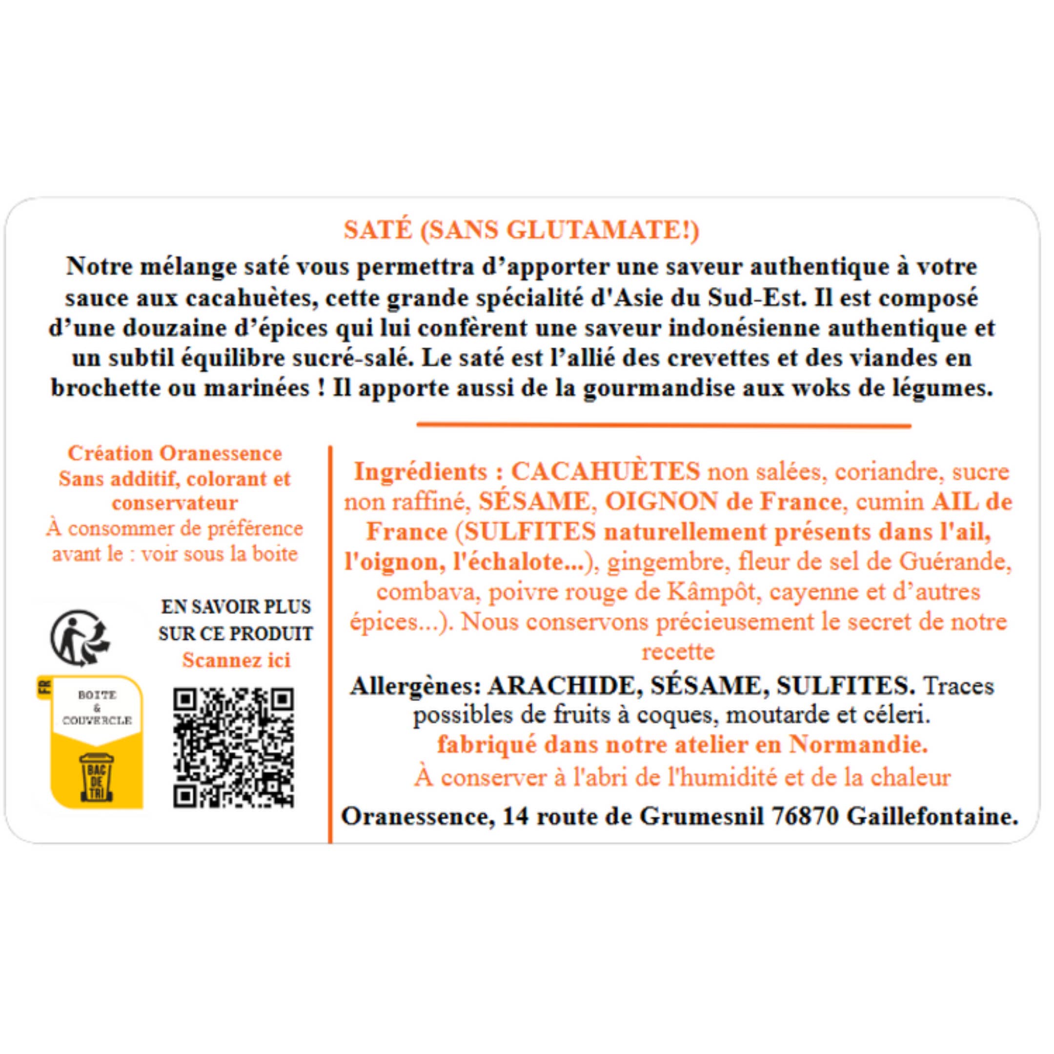 Oranessence - Wholesale Dried Spice Mix - Healthy - (without glutamate!) (50g box)1