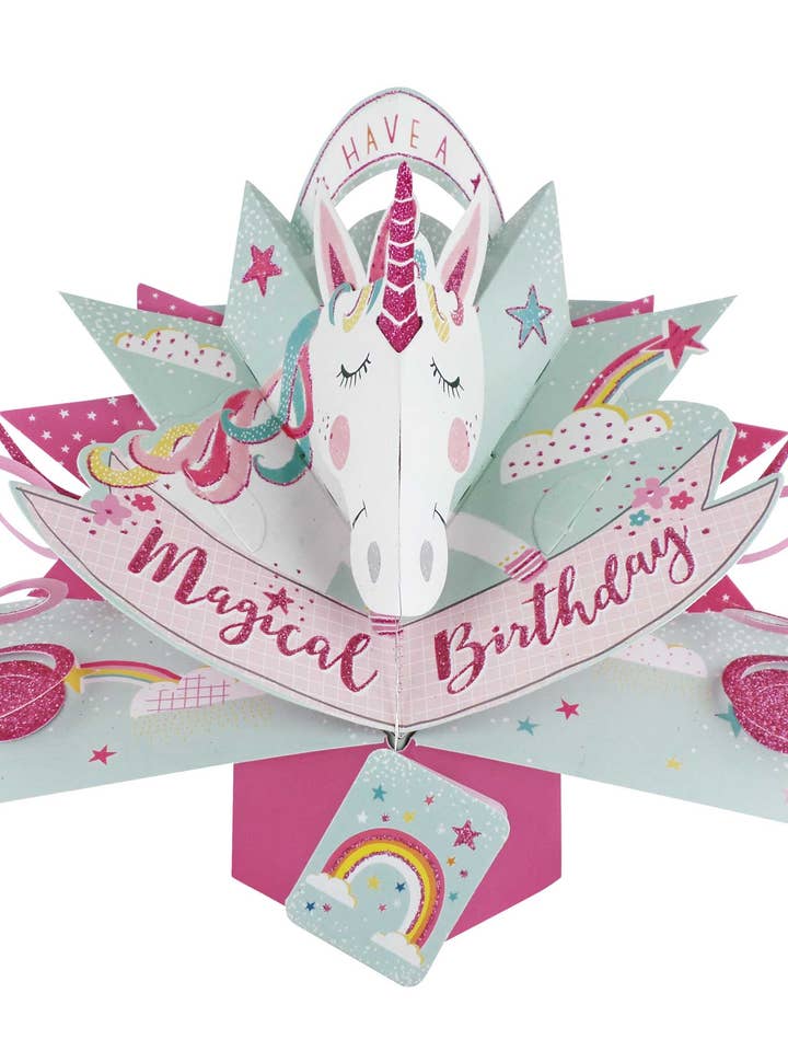 Birthday Unicorn - Pop-Up Greeting Card - Second Nature for wholesale by Second Nature Ltd