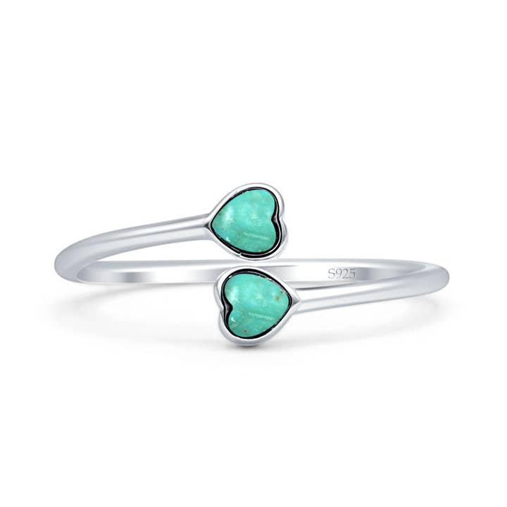 Heart Turquoise Promise Ring for wholesale by Blue Apple Imports