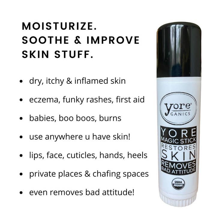 Yoreganics - Wholesale Verzorgende zalf/balsem/crème - YORE MAGIC STICK Organische balsem, helende zalf, crème, eczeem