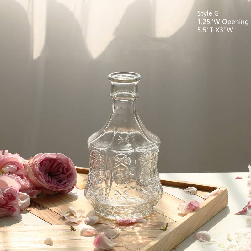 Sweet Home Deco - Wholesale Vase - Bud Vases for Centerpiece, Rustic Decorative Vases, Clear6