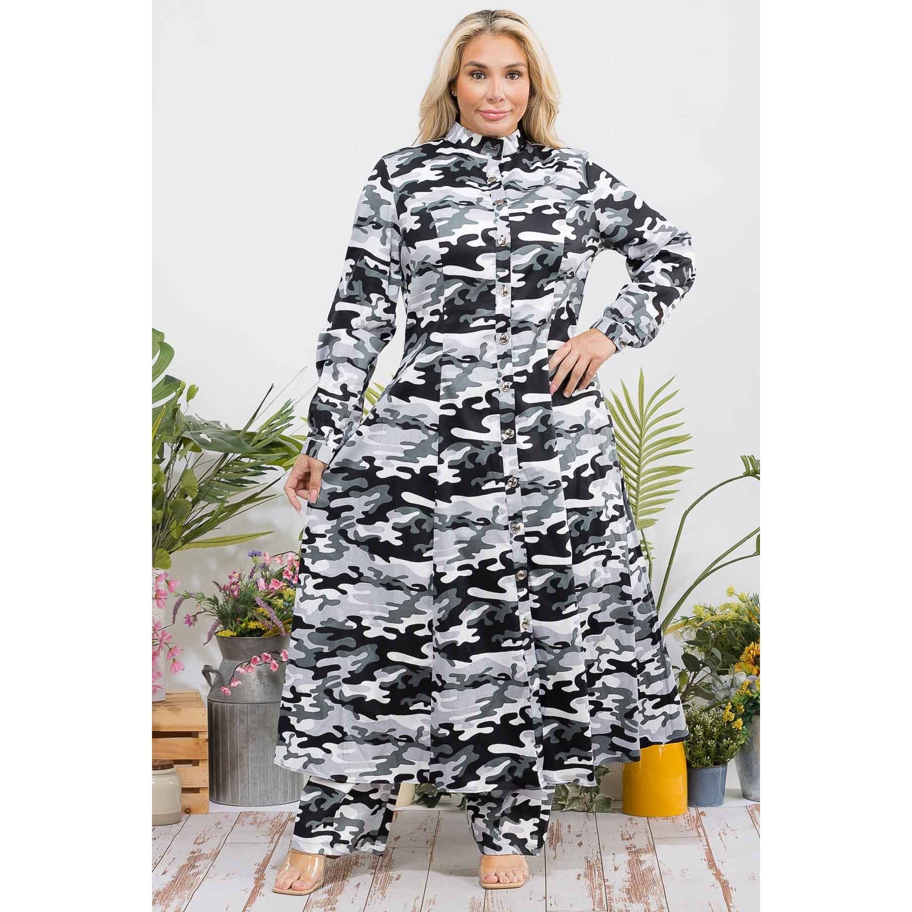 omgstyles – wholesale Top & pants set (NOT Loungewear) – Women's – Plus Size Printed Two Pc Set7