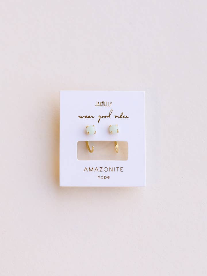 Huggies - Amazonite - Ohrringe für den Großhandel von JaxKelly
