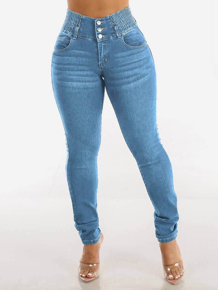 Aria Romance - Wholesale Jeans - Women's - High-Waist Sculpting Skinny Jeans3