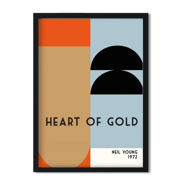 Hjertet af Guld Retro Nursery Giclée Art Print for engroshandel hos Fanclub