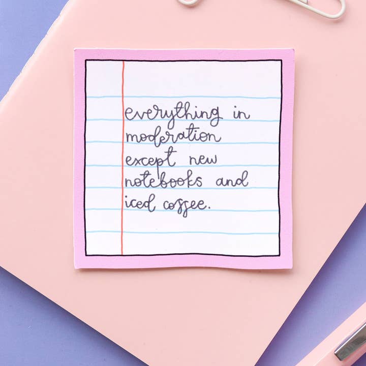 Oh, Laura - Wholesale Sticker - Vinyl Sticker - New notebooks and iced coffee2