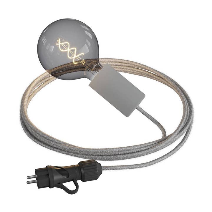 Snake Eiva Elegant, lámpara portátil para exteriores, 5 m cable textil, para venta al por mayor de LIGHTINUP S.R.L.