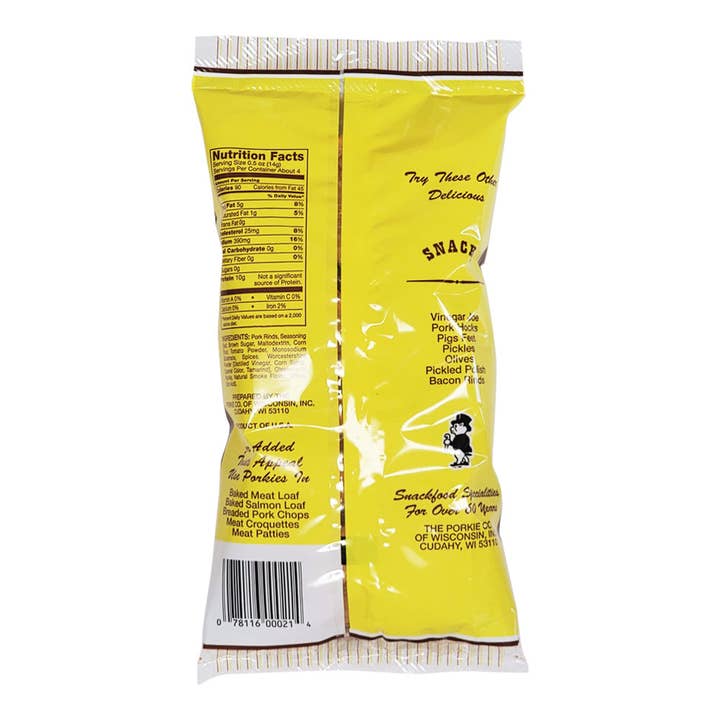 Pork King Good - Wholesale Puffed Snack - Porkie's BBQ Pork Rinds 1.75oz bag