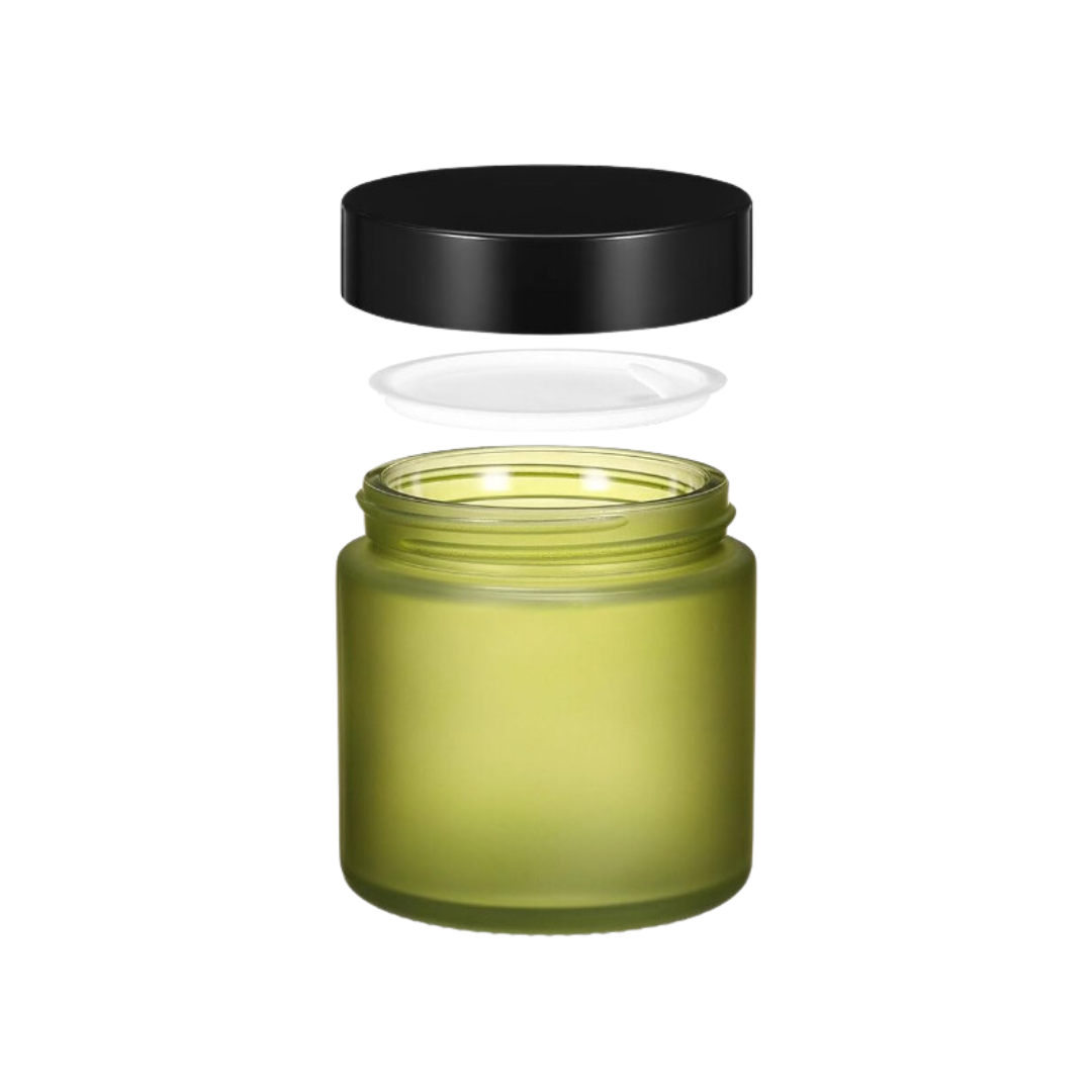FK Private Label Labs – wholesale Jar – 4oz Green Matte Glass Jar1