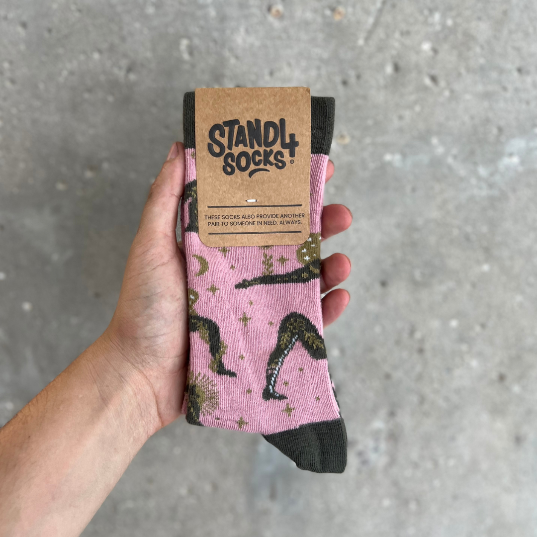 Pink Gold Yoga Sock for wholesale on Faire3