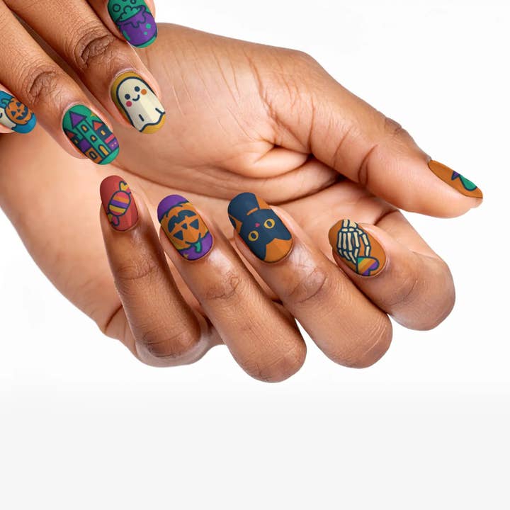 FYNE BODY - Wholesale Press-on/fake nails - Ghostly Glam Halloween Multicolor Press-On Nails49