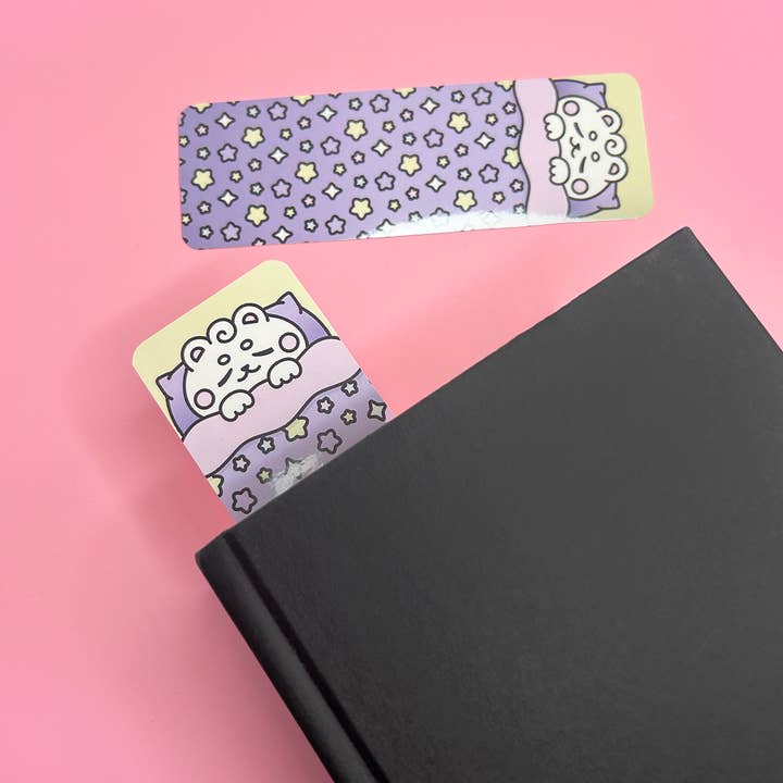 Ghosttraveler - Wholesale Bookmark - Sleepy Bear | Cute Handmade Bookmark - Unique Book Gifts