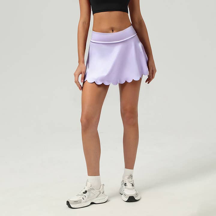 Women's Solid Form-Fitting Anti-Revealing Tennis Skirt for wholesale by Sodalemon