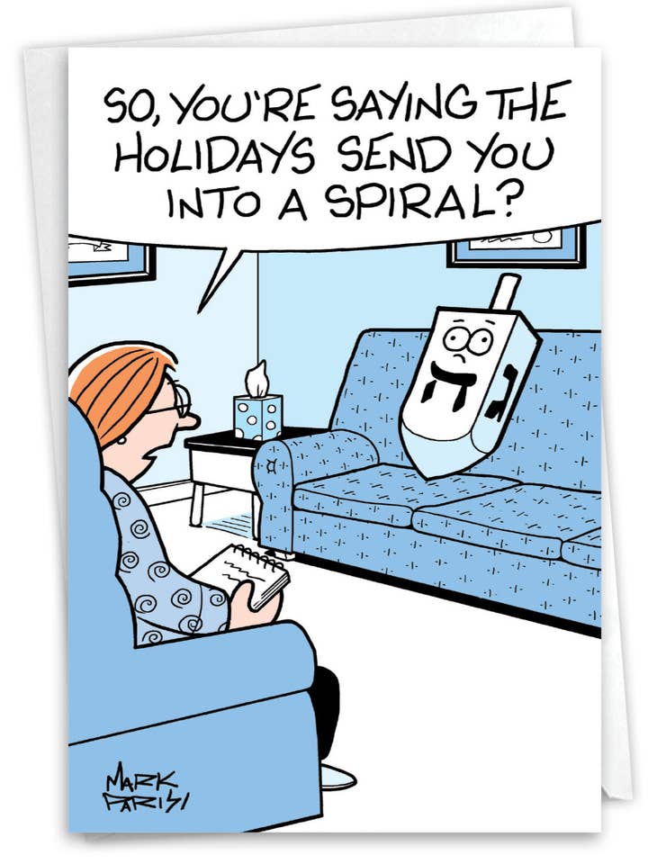 Tarjeta de Hanukkah - Espiral Dreidel (1 carta) para venta al por mayor de NobleWorks