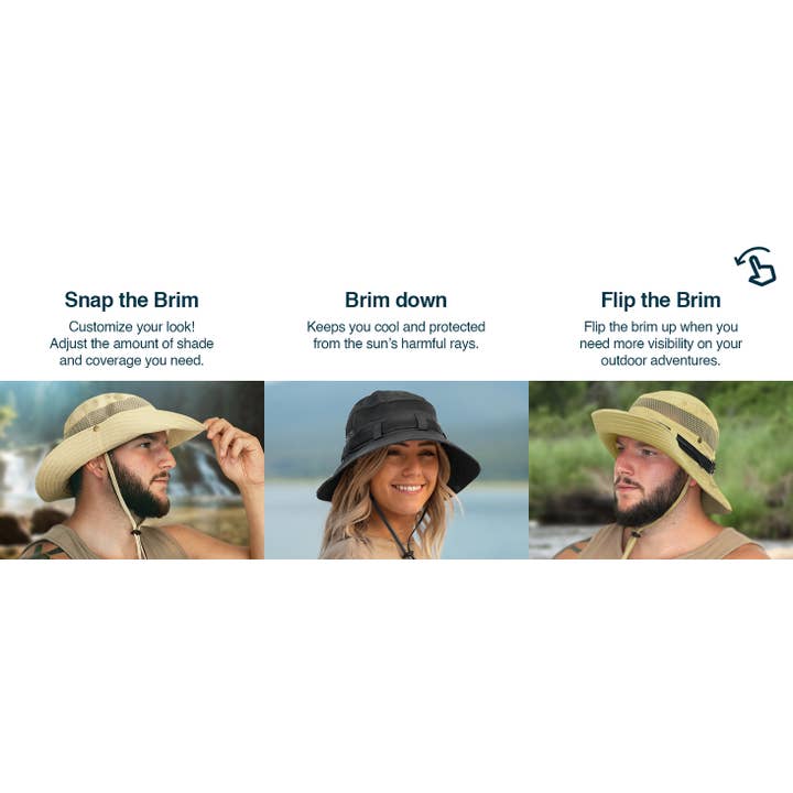 GearTOP - Wholesale Bucket Hat - Unisex - UPF 50+ Wide Brim Boonie for Men & Women - Wanderer Sun Hat 3