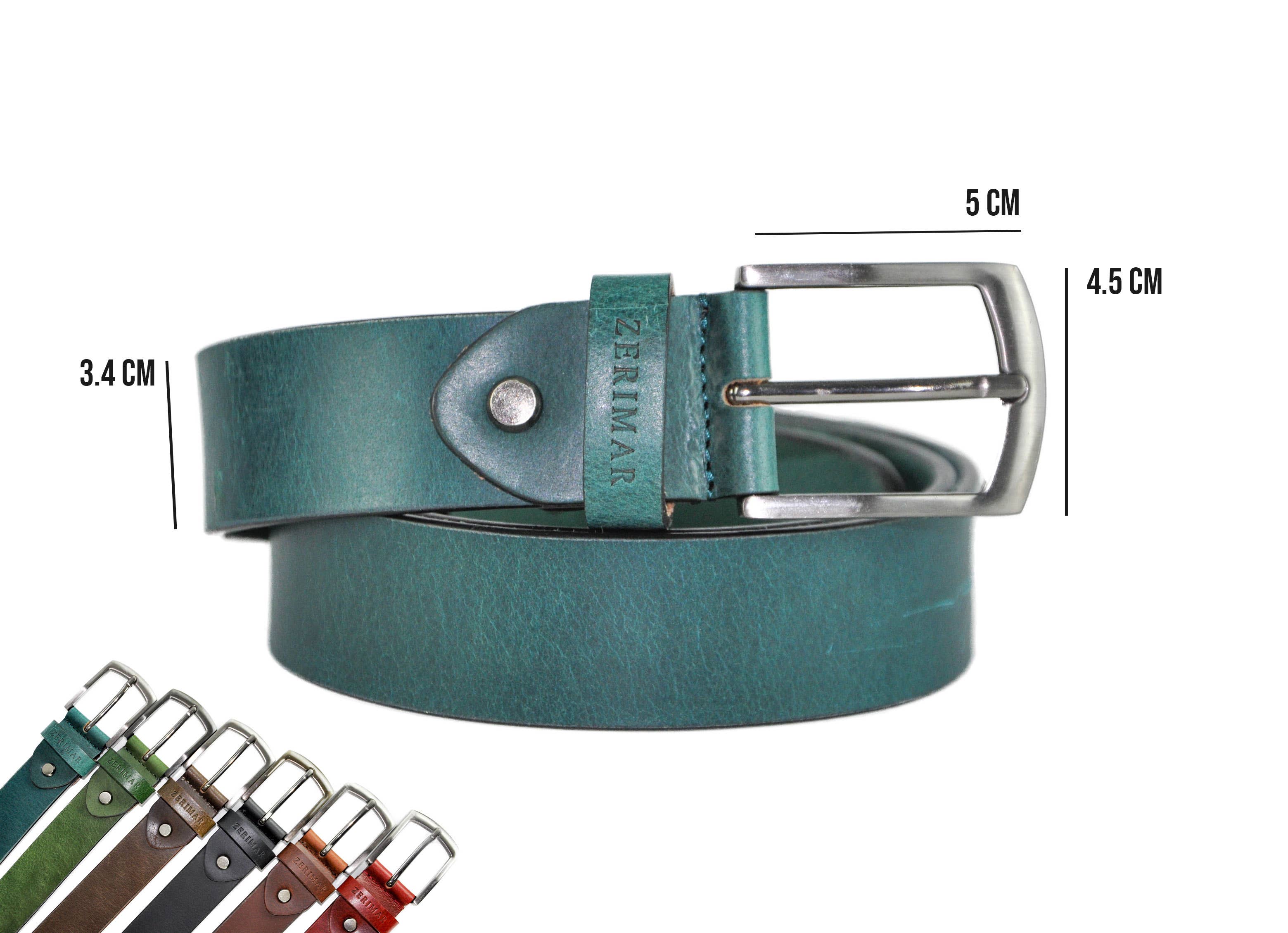 Zerimar 1942 - Wholesale Riem - Heren - Zerimar 1942 Herenriem van rundleren, 34 mm breed6