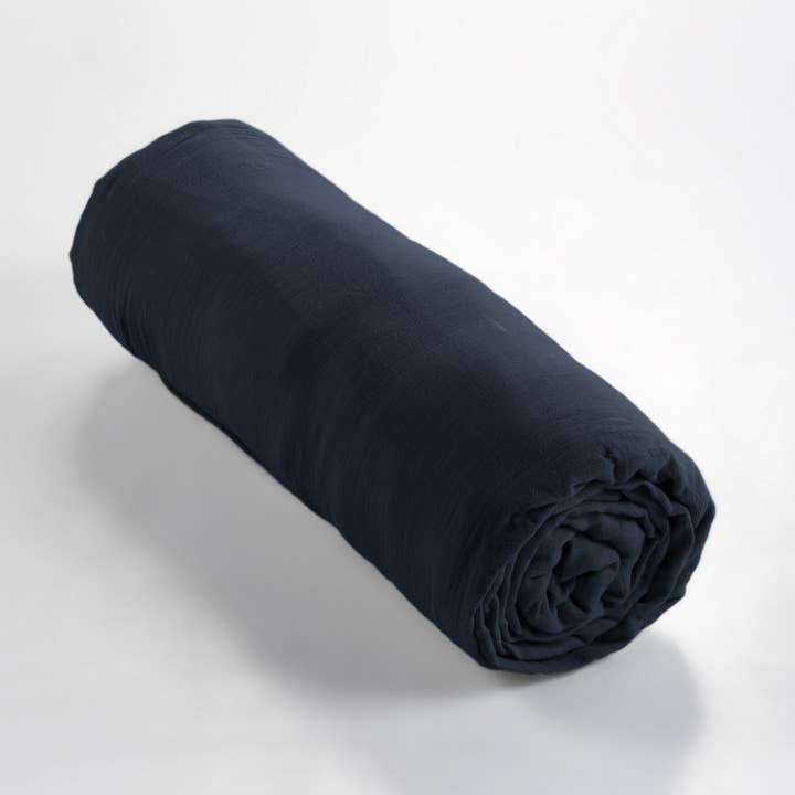 FITTED SHEET 160 x 200 cm GAIA Midnight for wholesale by L'effet Papillon