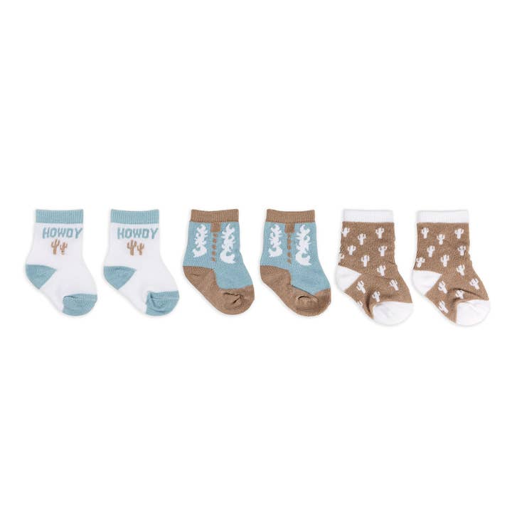 JuJuBe - Wholesale Socks - Baby - Baby Socks Trio Howdy Partner Blue2