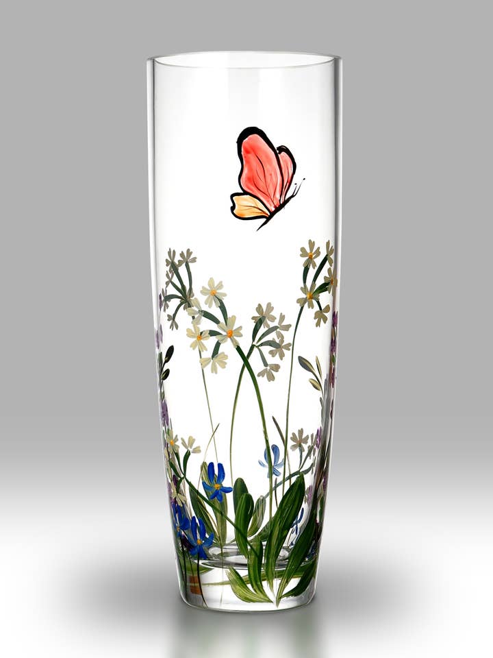 Schmetterlingsgarten - 25 cm Zylinder für den Großhandel von Nobile Glassware Ltd.